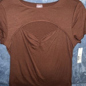 NOBO ribbed brown top